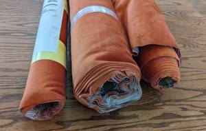 Burnt Orange Microsuede Fabric Rolls