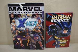Marvel X-Men Encyclopedia and Batman Science Book