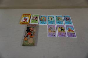 Vintage Mickey Mouse Sunshine Straws, Cartoon Classics Card Game