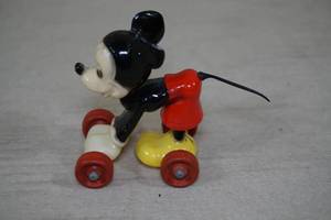 Rare Mickey Mouse Wheeled Toy