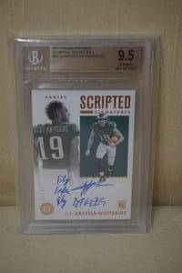 2019 Panini Encased Scripted Signatures JJ Arcega Whiteside Card - Beckett 9.5