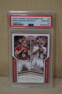 2020 Panini Contenders Legacy Baker MayfieldKyler Murray Card - PSA 10