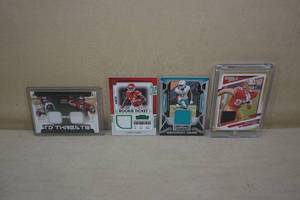 Jersey Patch Football Cards - Waddle, Bosa, Warner, Garcia, Powell