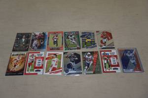 Parallel and Insert Football Cards - Mahomes, Brady, Stafford, Donald, Moss