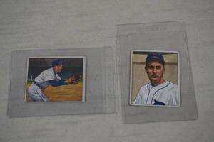 1950 Bowman Baseball Cards - Eddie Lake, Don Kolloway