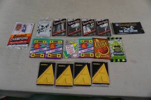 Unopened Sports Card Packs - Pinnacle, Pacific, Monsters of Gridiron