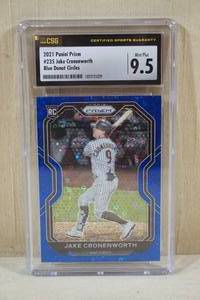 2021 Panini Prizm Jake Cronenworth Blue Donut Circles Rookie Card - CSG 9,5