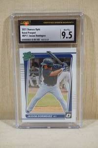 2021 Donruss Optic Jasson Dominguez Rated Prospect Card - CSG 9.5
