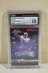2021 Wild Card Justin Fields Protostar Purple Card - CSG 10