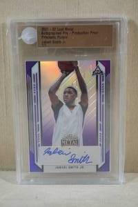 2021-22 Leaf Metal Jabari Smith Jr Autographed Purple Proof - 11 Slabbed