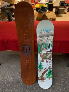 Snowboards by Arbor and Flow