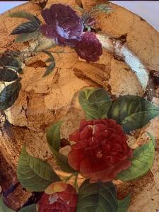 Chargers with Gilded Glass with Reverse Print Design