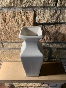 Tall White Vase from Haegar Pottery