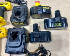 Two Dewalt Drills - 18 Volt. 3 batteries. 2 chargers.