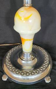 lot 8 image: Uniquely Detailed Smoking StandLamp