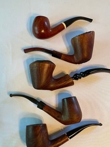lot 68 image: Five Vintage Tobacco Pipes