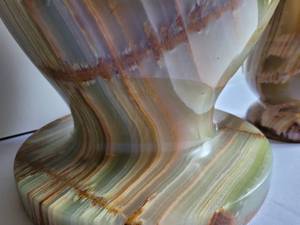 lot 11 image: Gorgeous Marble Floor and Table Vases