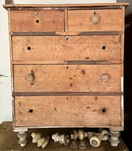 lot 171 image: 2 Vintage Dressers for Repair, Refurbish or Parts