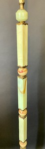 lot 177 image: Vintage Art Deco Akro Agate Adorned Floor Lamp