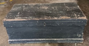 lot 181 image: Antique Black Chest