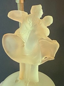 lot 142 image: Two Vintage Figurine Lamps of a Dancing Couple