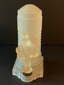 lot 100 image: Houze Frosted Art Deco Glass Boudoir Lamp