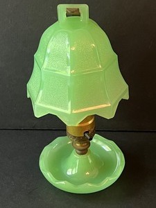 lot 95 image: Vintage Houze Jadeite Perfume Lamp or Vintage Houze Nile Green Perfume Lamp