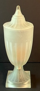 lot 103 image: Vintage Frosted or Satin Glass Boudoir Lamp