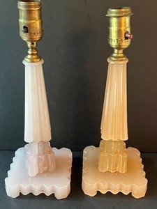 lot 105 image: Two Houze Art Deco Table Lamps and One Vidrio Vintage Lamp