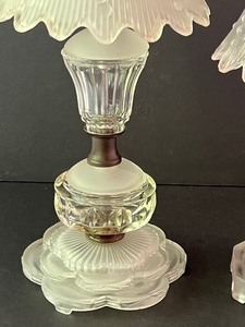 lot 113 image: Two Beautiful Frosted Glass Boudoir Lamps