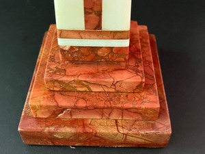 lot 111 image: Unique Design Marble Top Art Deco Lamp