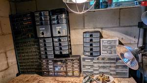 lot 184 image: Huge Assortment of Lamp Repair Parts