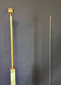 lot 196 image: Pair of Vintage Art Deco Akro Agate Marble Base Floor Lamps
