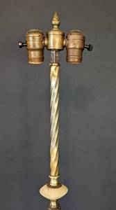 lot 197 image: Pair of Vintage Figural Brass Floor Lamps