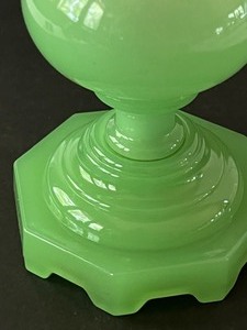 lot 217 image: Vintage Nile Green Houze Glass Lamp