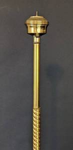 lot 199 image: Pair of Vintage  Brass and Marble Floor Lamps