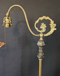 lot 204 image: Two Lovely Vintage Brass Floor Lamp Parts