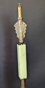 lot 206 image: Two Vintage Art Deco Akro Agate Floor Lamps