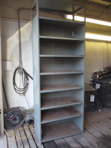 lot 95 image: Metal shelf unit