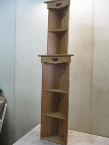 lot 96 image: Decorative Wood Corner Shelf