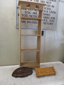lot 97 image: Shelf Unit and Wall Shelves