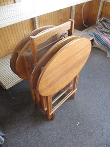 lot 108 image: Wood TV Trays