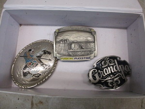 lot 136 image: 3 Belt Buckles