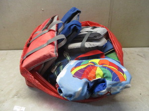 lot 180 image: Red bag of several life jackets