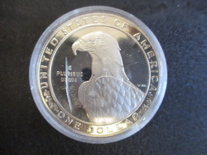 lot 1-7 image: 1983-S 1oz Silver Commemorative XXIII Olympics Dollar (Athlete)