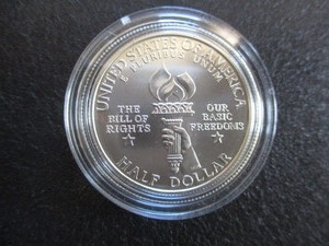 lot 1-20 image: 1993-S James Madison Commemorative Silver Half Dollar in Protective Removable Capsule
