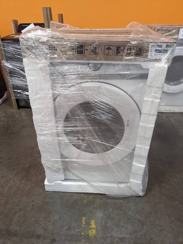 lot 220 image: Samsung 7.5 cu. ft. 240-Volt White Electric Dryer with Sensor Dryer (Scratch and Dent) - 1 Year Warranty