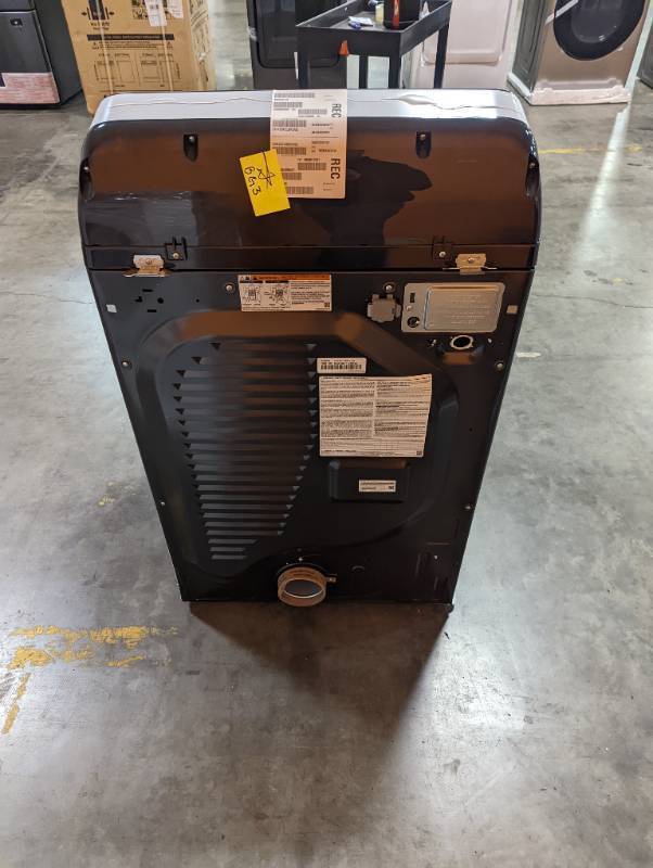 lot 221 image: Samsung Large 7.4 cu. ft. Capacity Brushed Black Electric Dryer with Sensor Dry (Scratch and Dent) - 1 Year Warranty