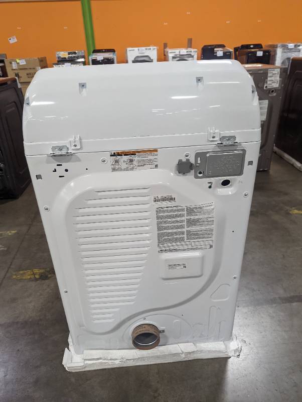 lot 241 image: Samsung 7.2 cu. ft. 240-Volt White Electric Dryer with Sensor Dry (Scratch and Dent) - 1 Year Warranty