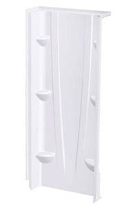 lot 608 image: Aquatic A2 8 in. x 32 in. x 74 in. 1-piece Direct-to-Stud Shower Wall Panel in White